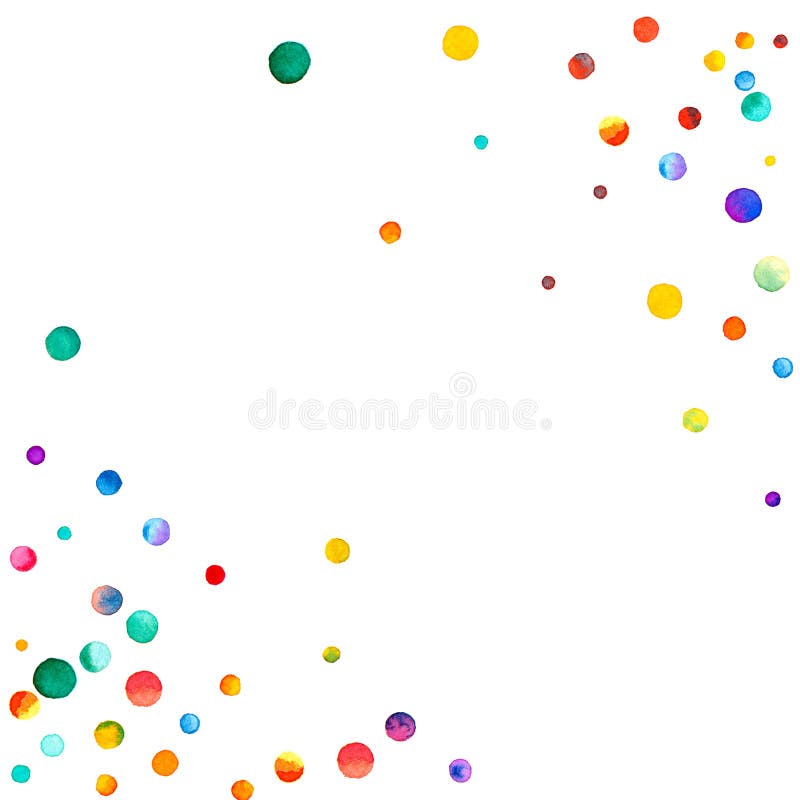 Spärliche Aquarellkonfettis auf weißem Hintergrund vektor abbildung Spärliche Aquarellkonfettis auf weißem Hintergrund vektor abbildung
