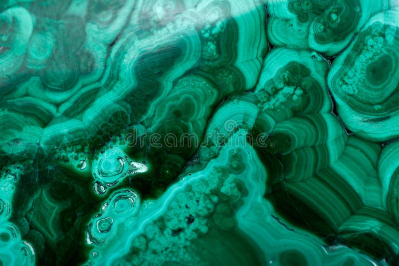 Polished green free form bullseye malachite specimen like art background. Polished green free form bullseye malachite specimen like art background