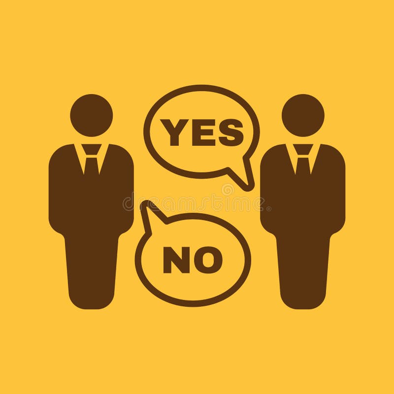 The dispute icon. Dialog and negotiation, discussion symbol. Flat Vector illustration. The dispute icon. Dialog and negotiation, discussion symbol. Flat Vector illustration