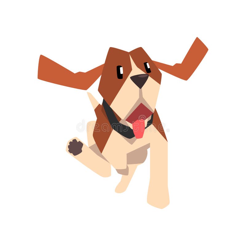 Spürhundhundebetrieb, nette lustige Tierzeichentrickfilm-figur-Vektor Illustration auf einem weißen Hintergrund stock abbildung Spürhundhundebetrieb, nette lustige Tierzeichentrickfilm-figur-Vektor Illustration auf einem weißen Hintergrund stock abbildung