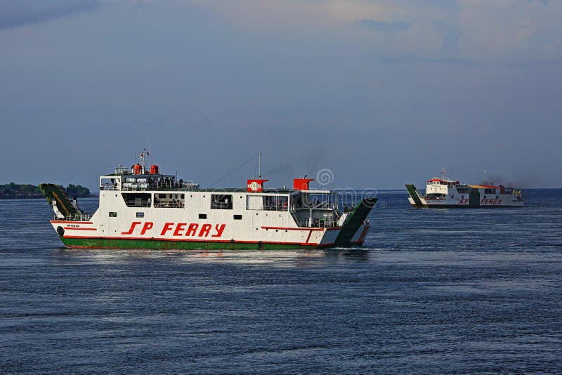 To cross the Bali Strait from Java, one must take the ferries service. The service would take around 1 to 2 hours, weather and traffic permitting. Bus, small cars, passenger are taken above RoRo Ships while heavy trucks are loaded on LST style ships. To cross the Bali Strait from Java, one must take the ferries service. The service would take around 1 to 2 hours, weather and traffic permitting. Bus, small cars, passenger are taken above RoRo Ships while heavy trucks are loaded on LST style ships.