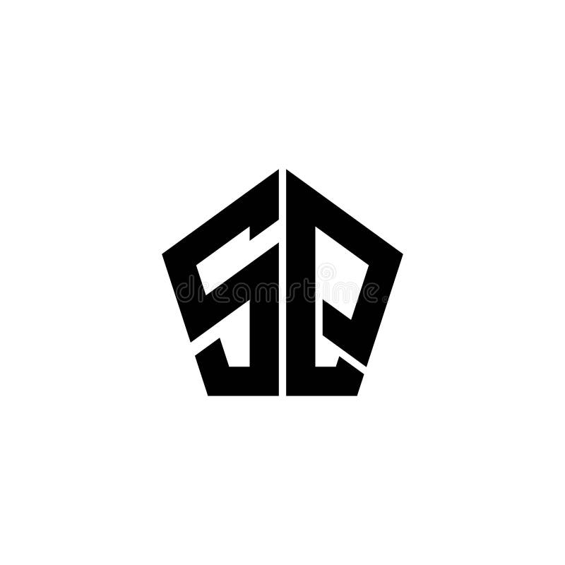 SQ Logo Monogram Geometric Shape Style Stock Vector - Illustration of ...