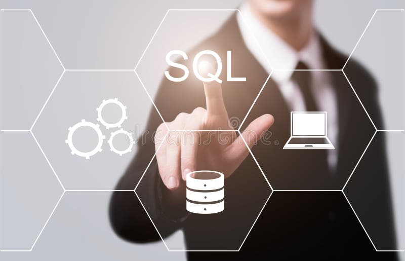 SQL Programming Language Web Development Coding Concept stock photo