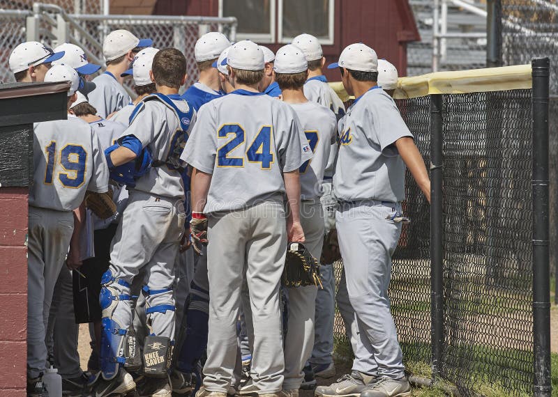 Squadra High School Baseball Fotografia Stock Editoriale Immagine di