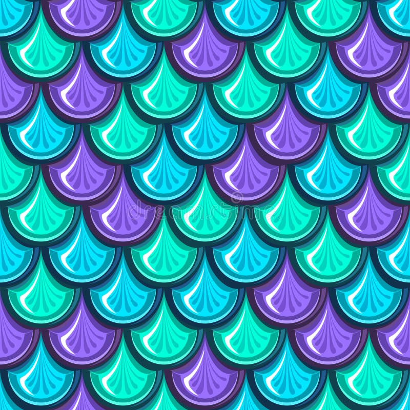 Squame variopinte senza cuciture del fiume illustrazione vettoriale Squame variopinte senza cuciture del fiume illustrazione vettoriale