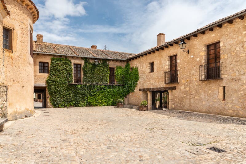 Square of abside in Pedraza, Segovia, Spain.