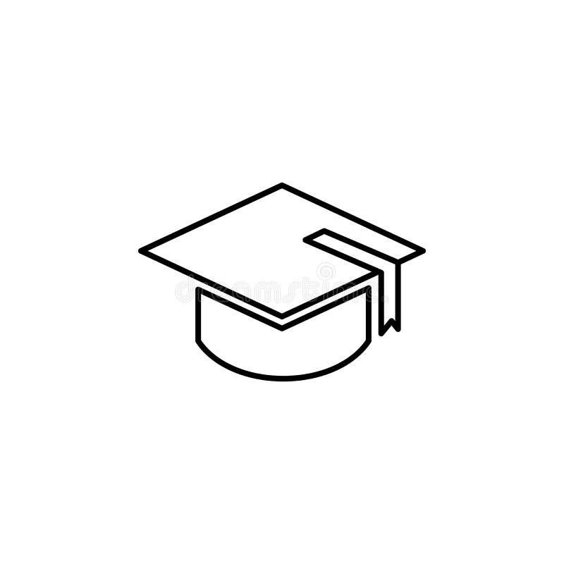 Square Academic Cap Outline Icon. Simple Vector for UI and UX, Website ...