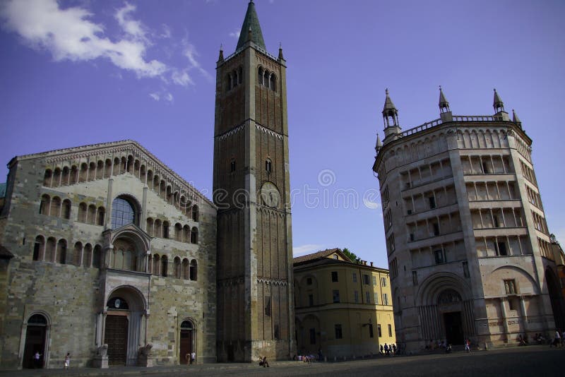 square of the baptistery Parma