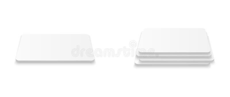 White round blank beer coasters isolated Vector Image