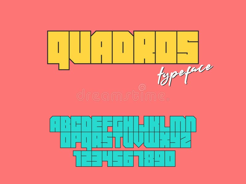 Vector Square Block Font. Latin Alphabet Letters and Numbers Stock Vector - Illustration of numbers, cartoon: 140599370 Vector Square Block Font. Latin Alphabet Letters and Numbers Stock Vector - Illustration of numbers, cartoon: 140599370