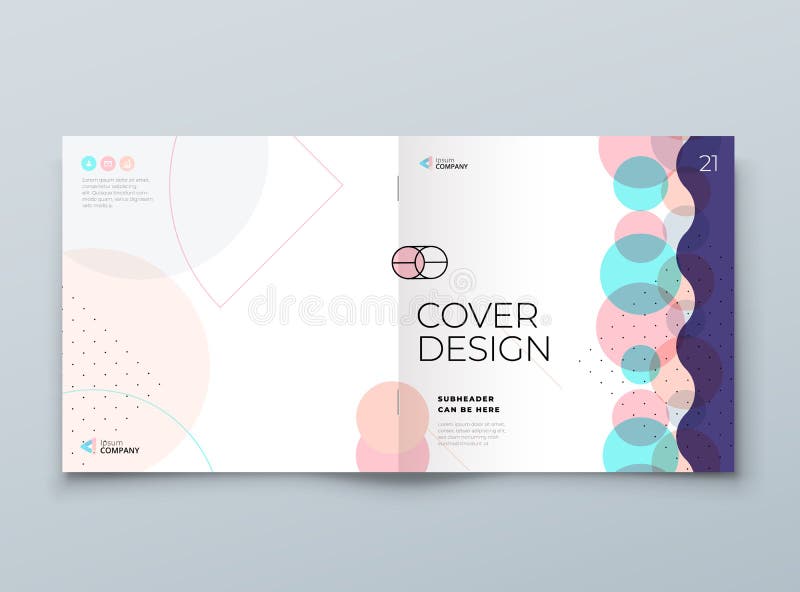 Square Brochure Template Layout Design Corporate Business Annual