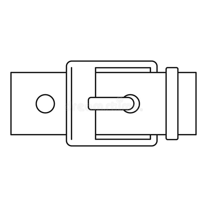 Square Buckle Icon, Outline Style Stock Vector - Illustration of ...