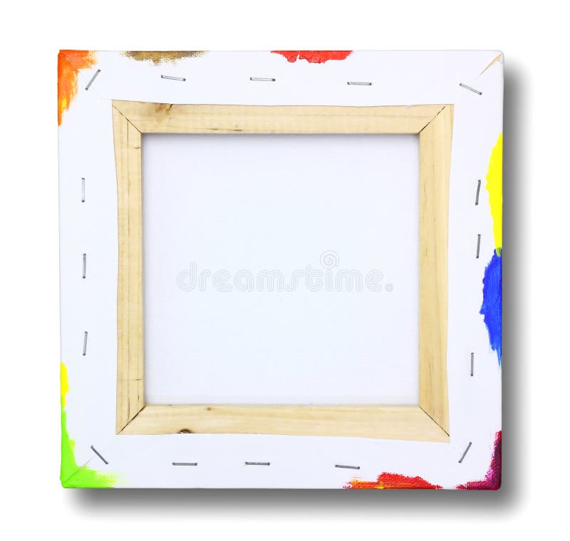 Square Canvas on a Stretcher, Paint on Edge Stock Image Image of