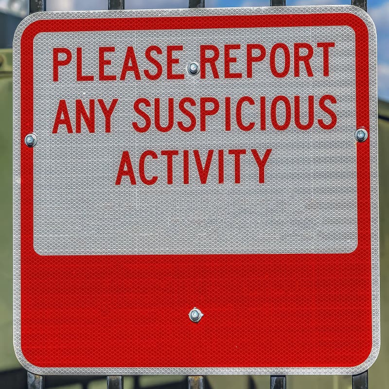 Suspicious activity