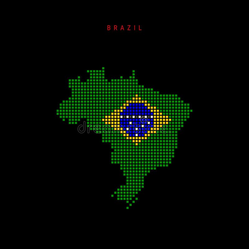 Flag of Brazil Pixel Art