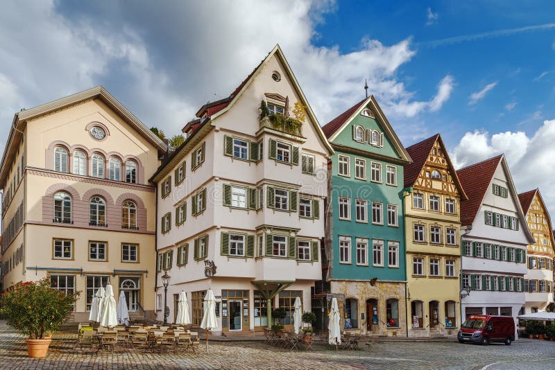 Square in Esslingen am Neckar, Germany Stock Photo Image of vacation