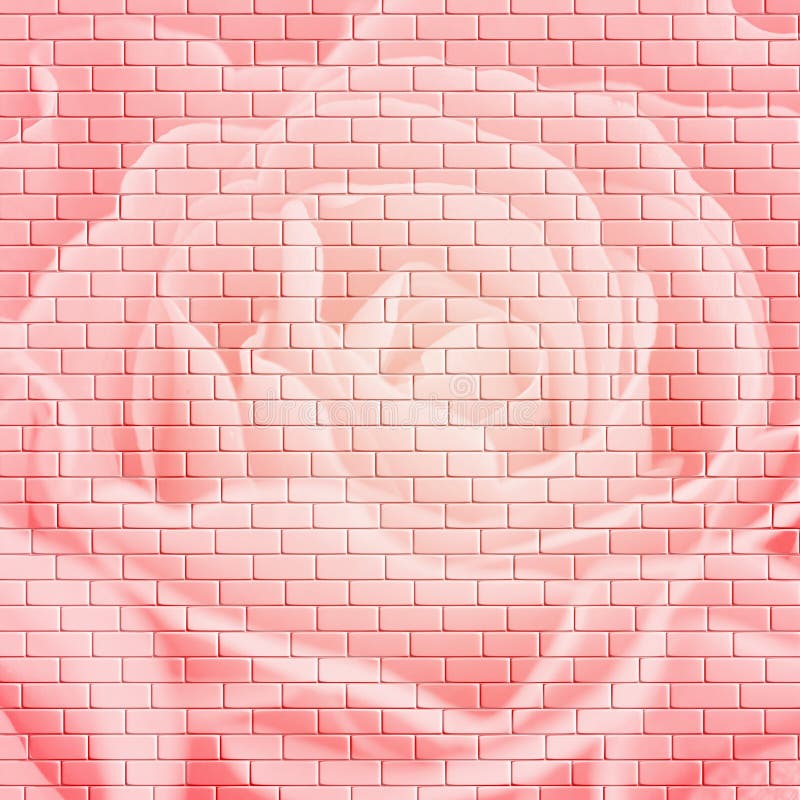 Square Flower Brick Wall Background Stock Illustration Illustration