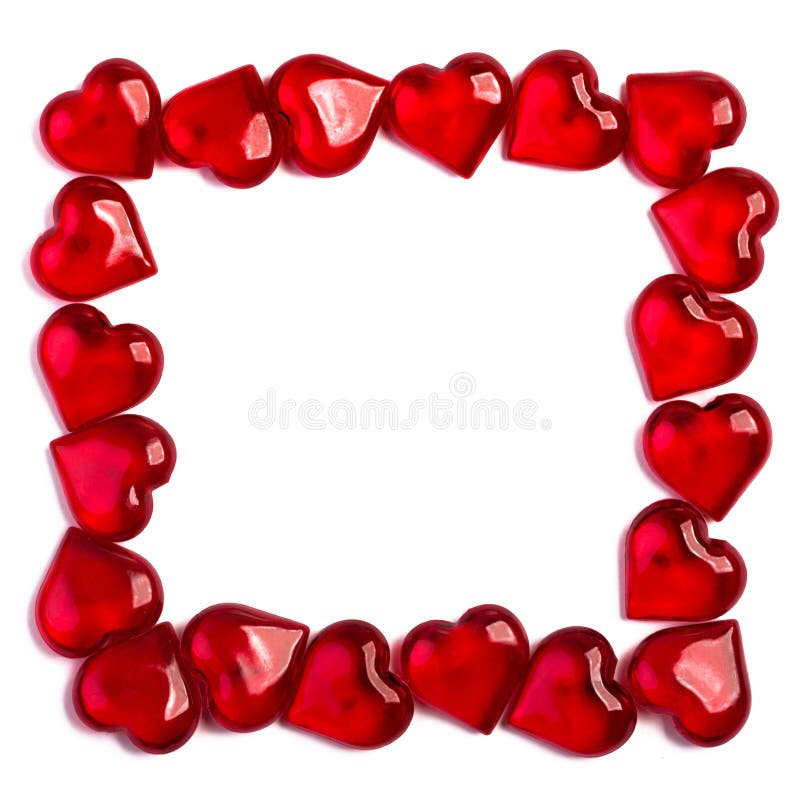 Frame of glass hearts stock photo. Image of bright, crystal 99914020