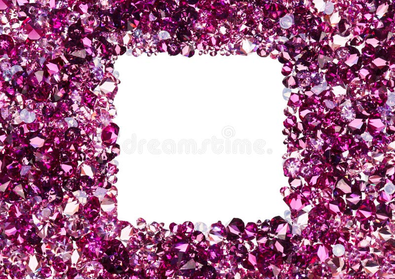 Square frame made from many small ruby diamonds
