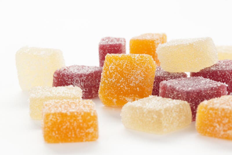 Square fruit jelly candy stock image. Image of dessert 30884393