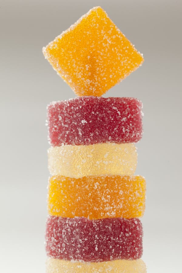Square Fruit Jelly Candy Tower Stock Image Image of confection, fruit