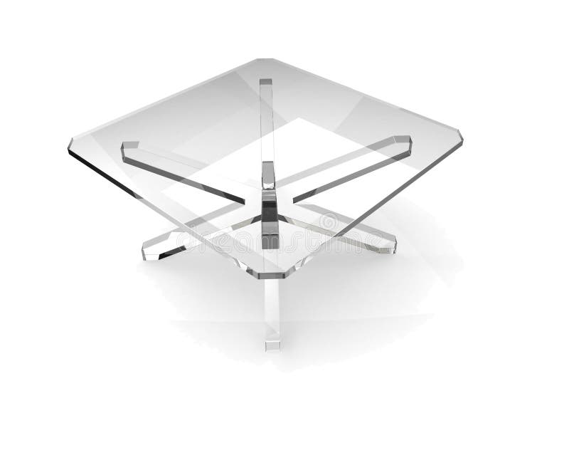 Square glass table