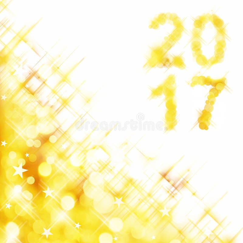 Golden Shiny Christmas Ornaments on Panoramic Background Holiday 