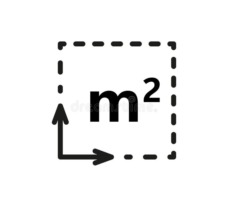 Square Meter Icon M2 Sign Flat Area In Square Metres Measuring Land area-of-a-rectangle-formula-example