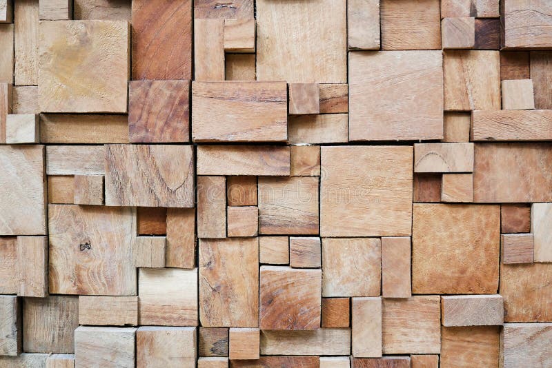 Square Modern Decorated Wood Background Stock Image - Image of brown ...