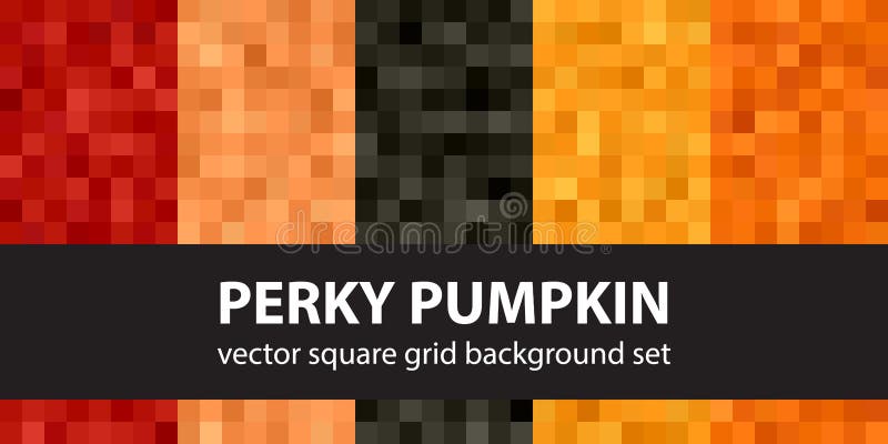 Square pattern set Perky Pumpkin stock illustration Square pattern set Perky Pumpkin stock illustration
