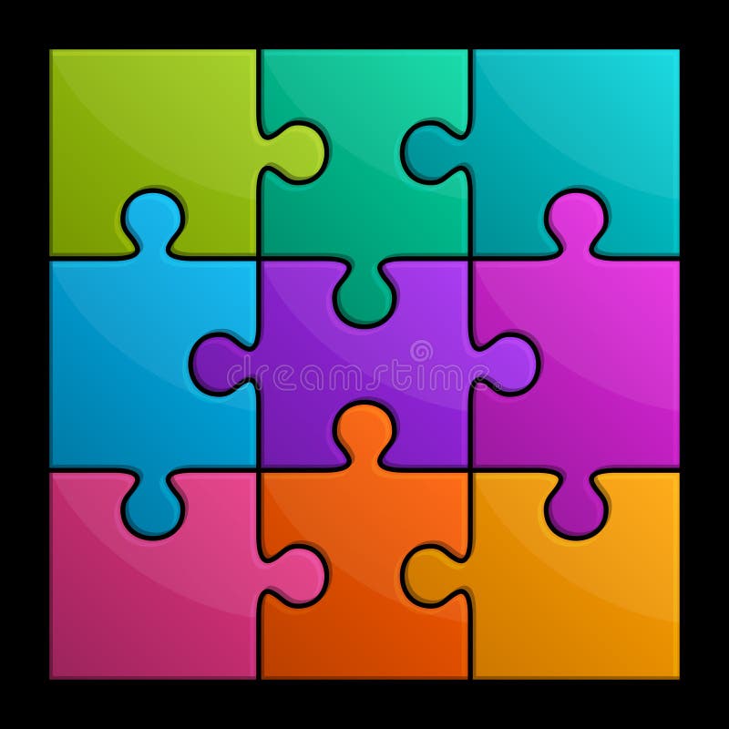 Square puzzle stock illustration Square puzzle stock illustration