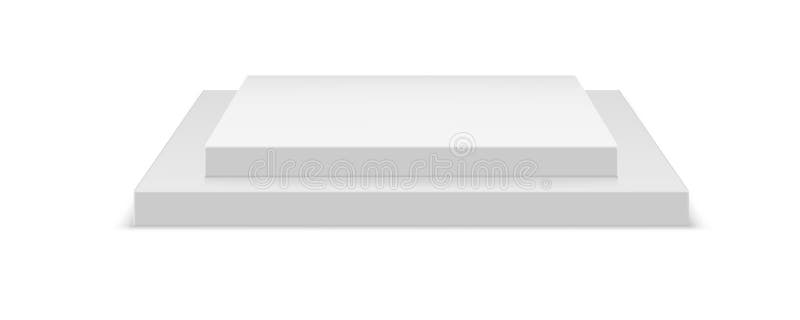 Square realistic 3D podium, arena stage platform stock illustration