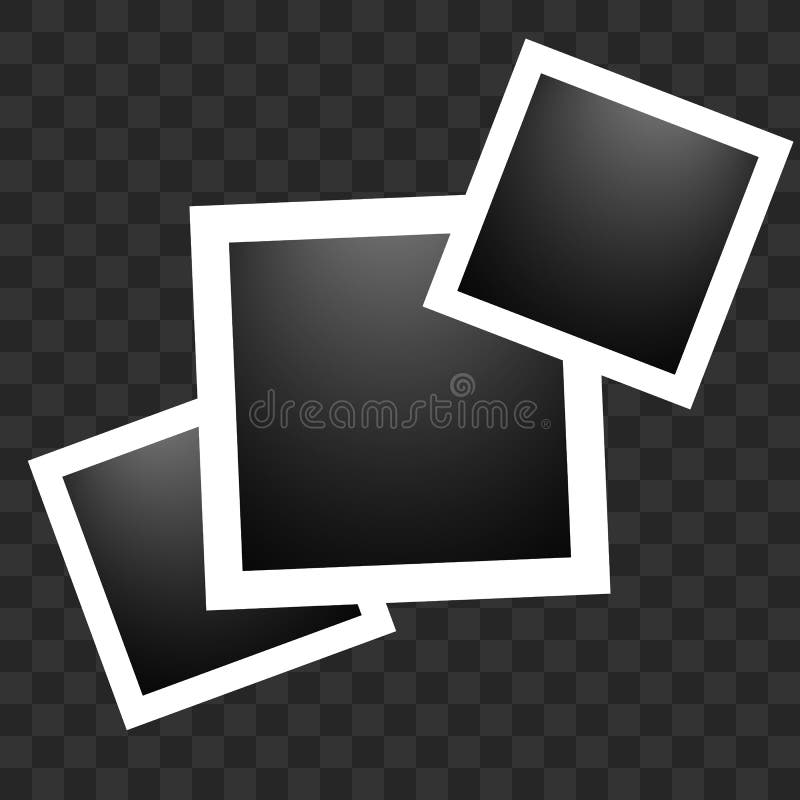 Square realistic polaroid royalty free illustration