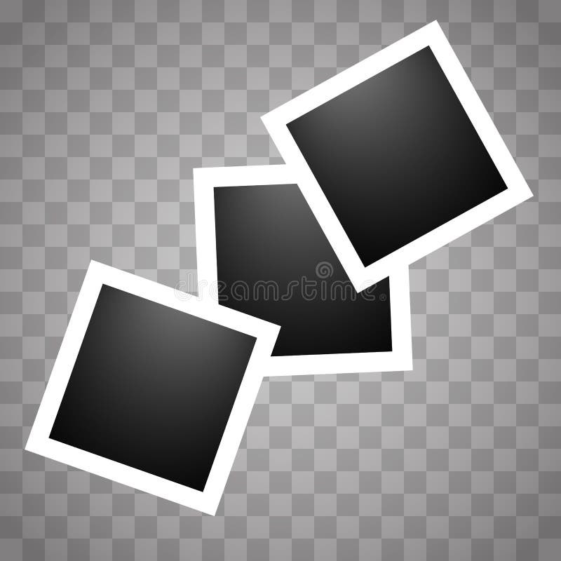 Square realistic polaroid royalty free illustration