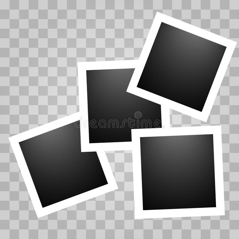 Square realistic polaroid royalty free illustration