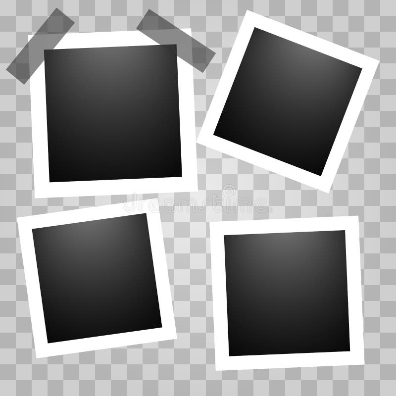 Square realistic polaroid royalty free illustration