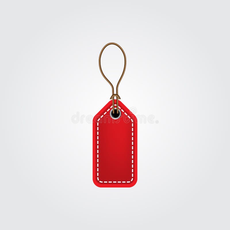 Square realistic prize tag icon vector illustration isolated on white background royalty free illustration