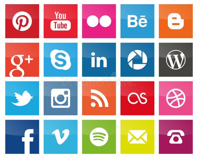 Square Social Media icons
