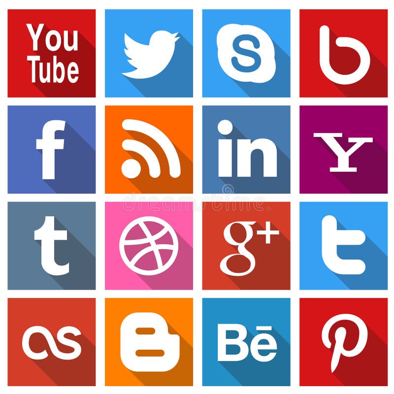 A set of 16 popular social media icons for use in print and web projects. Icons include Pinterest, Youtube, Google Plus, Twitter, Facebook and more. Eps file available. A set of 16 popular social media icons for use in print and web projects. Icons include Pinterest, Youtube, Google Plus, Twitter, Facebook and more. Eps file available.