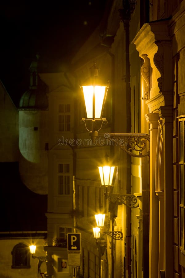 Square of St. Trinity at night, Banska Stiavnica, Slovakia