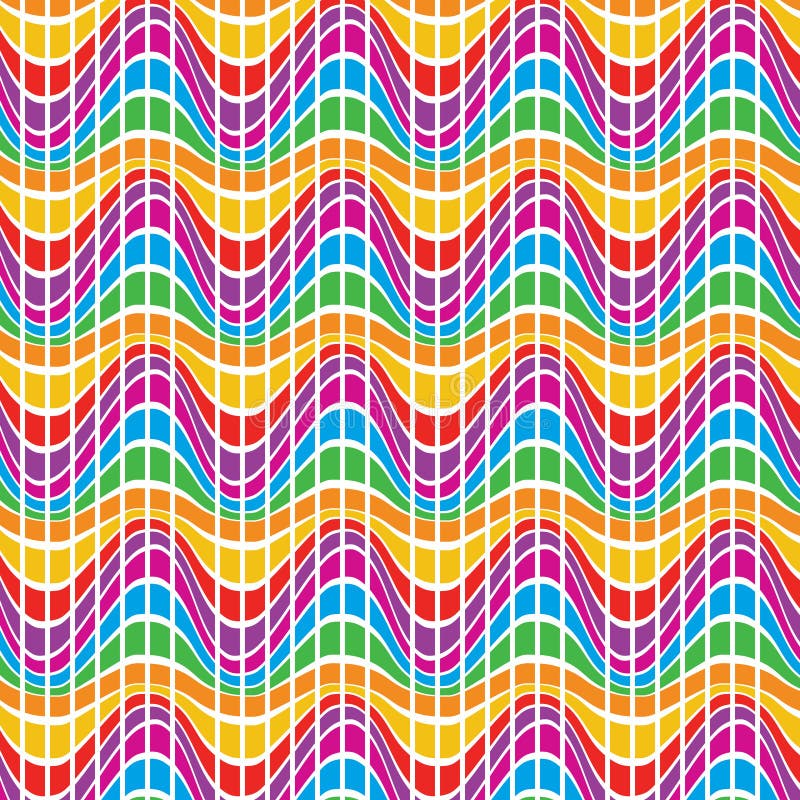 Square Wave Effect Seamless Pattern Stock Vector - Illustration of ...