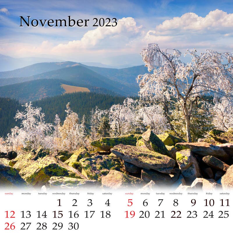 Square Wall Monthly Calendar Ready for Print Stock Image Image of