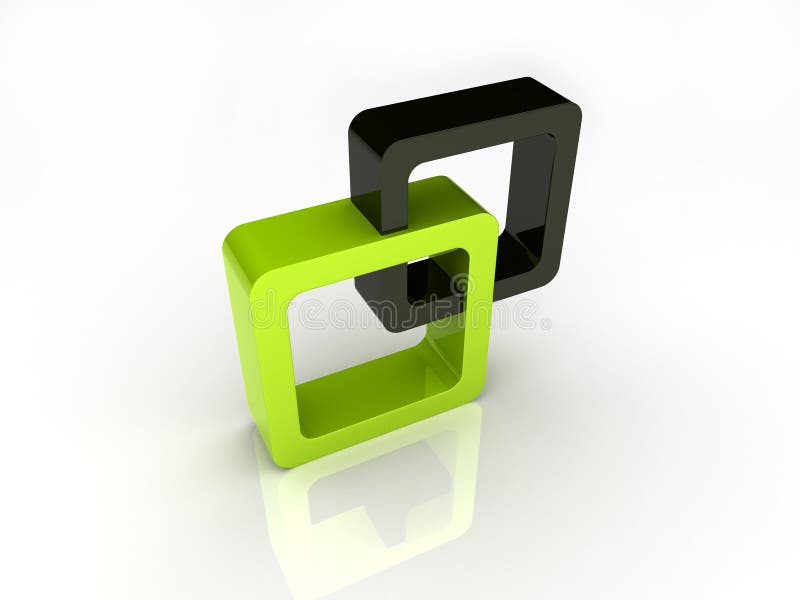 Squares union stock illustration