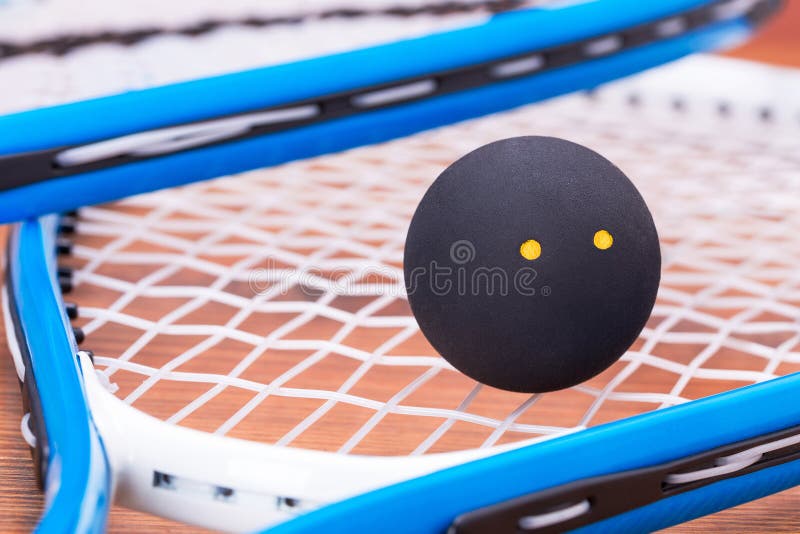 Squash rackets and ball royalty free stock photos