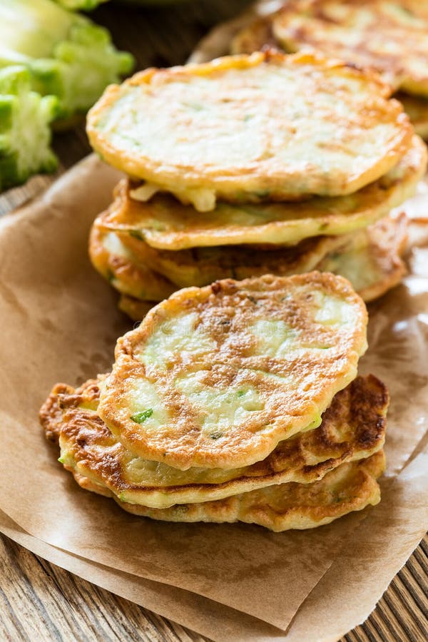 Squash and Zucchini Fritters Stock Image Image of appetizing, leaf