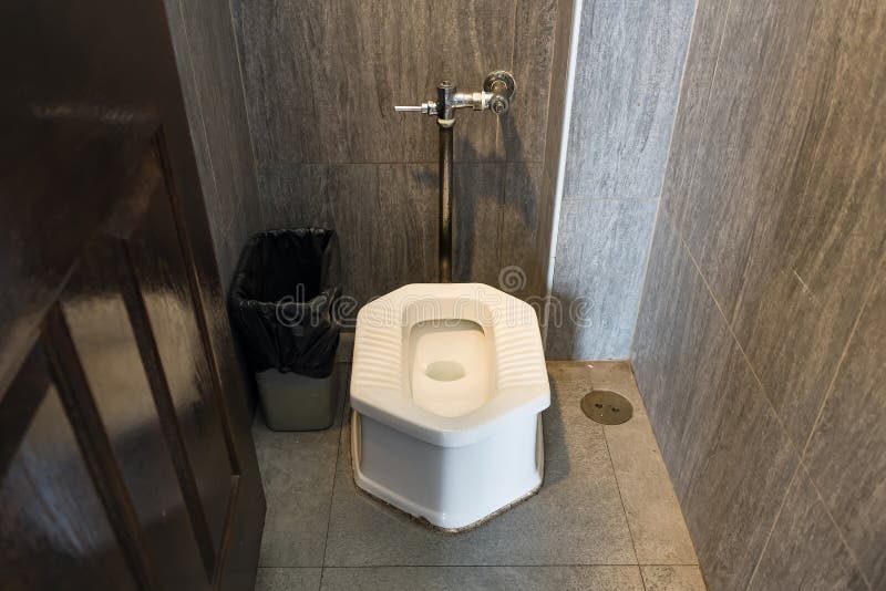 Squat Toilet in a Public Bathroom Stock Photo Image of hygiene, basin