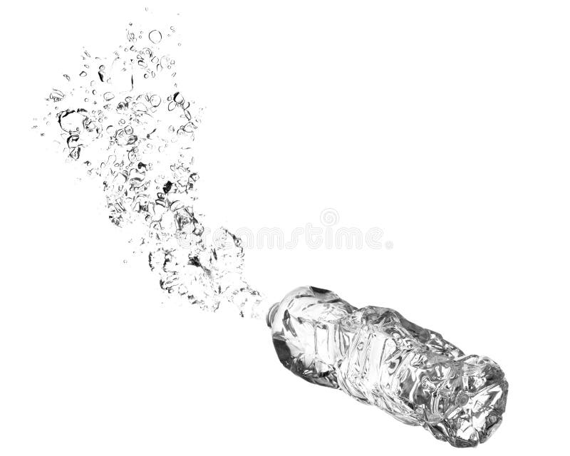 A squeezed bottle of water stock photo. Image of cold 18359696