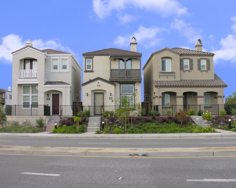 Squeezed Houses stock photography