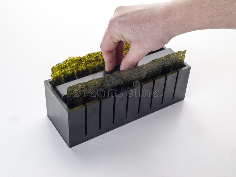 Sushi Mold Box with Seaweed and Rice Inside Stock Image - Image of  rectangular, makis: 130864543