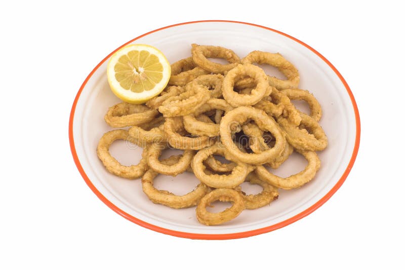 Squid Cut into Rings on Pallet Stock Photo - Image of fresh, ocean